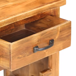 vidaXL Solid Acacia Wood Wine Cabinet 40x30x80cm Bottle Rack Holder Sideboard - Additional view 4