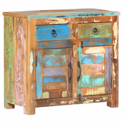 vidaXL Sideboard 70x35x65cm Solid Reclaimed Wood Commode Side Storage Cabinet - Additional view 10