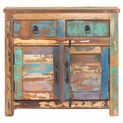 vidaXL Sideboard 70x35x65cm Solid Reclaimed Wood Commode Side Storage Cabinet - Additional view 2