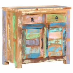 vidaXL Sideboard 70x35x65cm Solid Reclaimed Wood Commode Side Storage Cabinet - Additional view 7