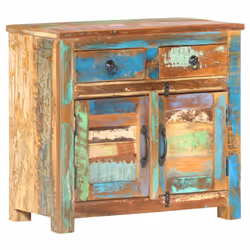 vidaXL Sideboard 70x35x65cm Solid Reclaimed Wood Commode Side Storage Cabinet - Additional view 8
