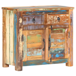 vidaXL Sideboard 70x35x65cm Solid Reclaimed Wood Commode Side Storage Cabinet - Additional view 9