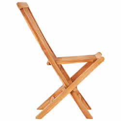 vidaXL 3 Piece Solid Teak Wood Folding Bistro Set Outdoor Patio Furniture - Additional view 7