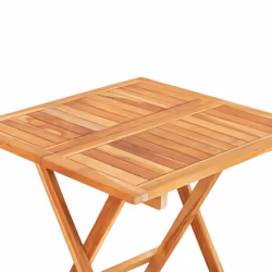 vidaXL 3 Piece Solid Teak Wood Folding Bistro Set Outdoor Patio Furniture - Additional view 9