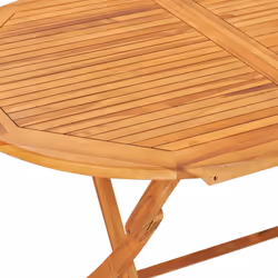 vidaXL 7 Piece Solid Teak Wood Folding Outdoor Dining Set Table and Chair - Additional view 4