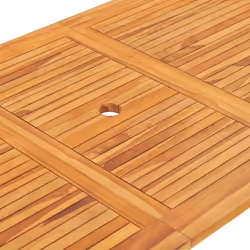 vidaXL 7 Piece Solid Teak Wood Folding Outdoor Dining Set Table and Chair - Additional view 5