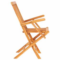 vidaXL 7 Piece Solid Teak Wood Folding Outdoor Dining Set Table and Chair - Additional view 8