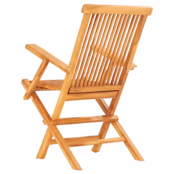 vidaXL 7 Piece Solid Teak Wood Folding Outdoor Dining Set Table and Chair - Additional view 9