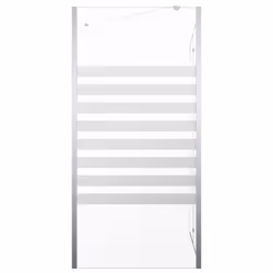 vidaXL Bath Enclosure 68cm Tempered Glass Stripe Bathroom Shower Screen Panel - Additional view 5