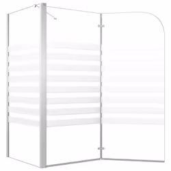 vidaXL Bath Enclosure 68cm Tempered Glass Stripe Bathroom Shower Screen Panel - Additional view 7