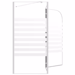 vidaXL Bath Enclosure 68cm Tempered Glass Stripe Bathroom Shower Screen Panel - Additional view 8