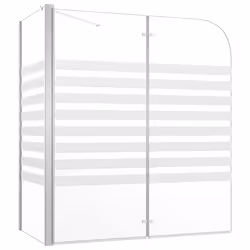 vidaXL Bath Enclosure 68cm Tempered Glass Stripe Bathroom Shower Screen Panel - Additional view 9