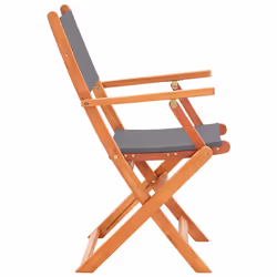 VidaXL 48690 outdoor chair Terrace Padded seat Eucalyptus Grey - Additional view 4