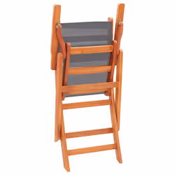 VidaXL 48690 outdoor chair Terrace Padded seat Eucalyptus Grey - Additional view 6