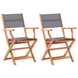 VidaXL 48691 outdoor chair Terrace Padded seat Eucalyptus Grey