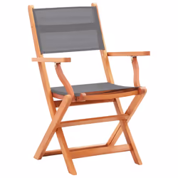 VidaXL 48691 outdoor chair Terrace Padded seat Eucalyptus Grey