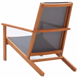 VidaXL 48695 outdoor chair Terrace Padded seat Eucalyptus Grey - Additional view 4