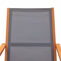 VidaXL 48695 outdoor chair Terrace Padded seat Eucalyptus Grey - Additional view 5