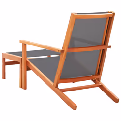 VidaXL 48696 outdoor chair Terrace Eucalyptus Grey - Additional view 4