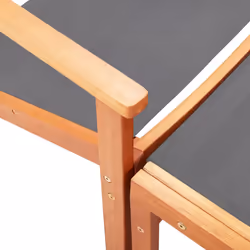 VidaXL 48696 outdoor chair Terrace Eucalyptus Grey - Additional view 5