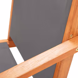 VidaXL 48696 outdoor chair Terrace Eucalyptus Grey - Additional view 6