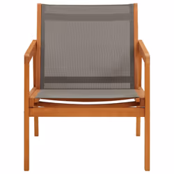 VidaXL 48697 outdoor chair Terrace Padded seat Eucalyptus Grey