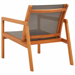 VidaXL 48697 outdoor chair Terrace Padded seat Eucalyptus Grey - Additional view 4