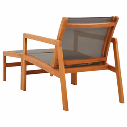 VidaXL 48698 outdoor chair Terrace Eucalyptus Grey - Additional view 4