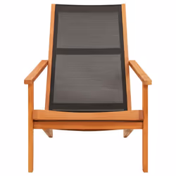 VidaXL 48699 outdoor chair Terrace Padded seat Eucalyptus Black