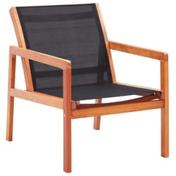 VidaXL 48701 outdoor chair Terrace Padded seat Eucalyptus Black