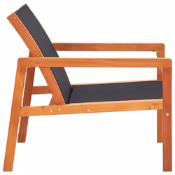 VidaXL 48701 outdoor chair Terrace Padded seat Eucalyptus Black