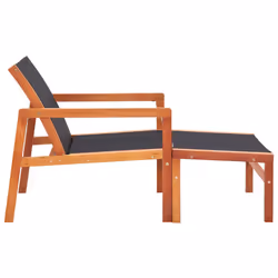 VidaXL 48702 outdoor chair Terrace Eucalyptus Black