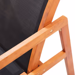 VidaXL 48702 outdoor chair Terrace Eucalyptus Black - Additional view 6