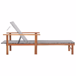 VidaXL 48704 outdoor chair Lounge Padded seat Acacia wood, Polyethylene, Rattan Grey - Additional view 5