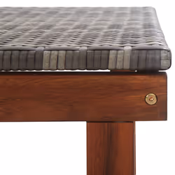VidaXL 48704 outdoor chair Lounge Padded seat Acacia wood, Polyethylene, Rattan Grey - Additional view 7