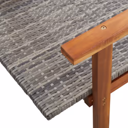 VidaXL 48704 outdoor chair Lounge Padded seat Acacia wood, Polyethylene, Rattan Grey - Additional view 8