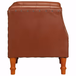 vidaXL Armchair Black Real Leather Living Room Single Sofa Tub Chair Armchair - brown