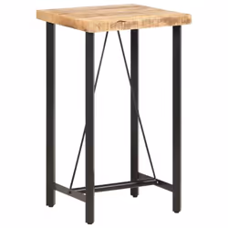 vidaXL Rough Mango Wood Bar Table Dinner Table Kitchen Dining Room Furniture