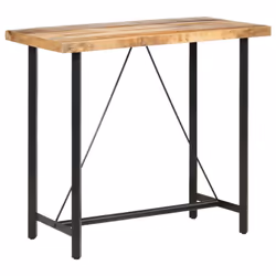 vidaXL Rough Mango Wood Bar Table Kitchen Dinner Table Dining Room Furniture - Additional view 9