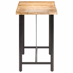 vidaXL Rough Mango Wood Bar Table Dinner Table Dining Room Kitchen Furniture - Additional view 6