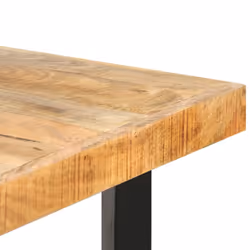 vidaXL Rough Mango Wood Bar Table Dinner Table Dining Room Kitchen Furniture - Additional view 8