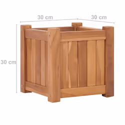 Raised Bed 30x30x30 cm Solid Teak Wood - Additional view 7