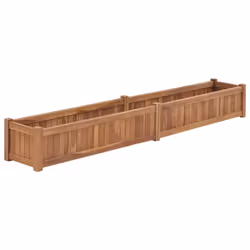 vidaXL Solid Teak Wood Raised Bed 200x30cm Outdoor Garden Flower Plant Pots - Additional view 2