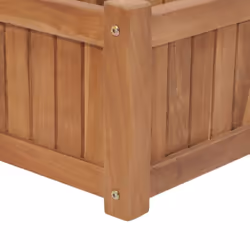 vidaXL Solid Teak Wood Raised Bed 200x30cm Outdoor Garden Flower Plant Pots - Additional view 5