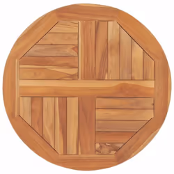 vidaXL Solid Teak Wood Table Top Round 60cm Wooden Replacement Dining Tops