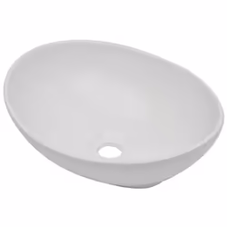 vidaXL Bathroom Round Basin Ceramic with Wall Shelf Multi Colours Multi Sizes - black, 40 cm oval-shaped basin - Additional view 4