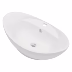 vidaXL Bathroom Oval Basin Ceramic Wall Shelf Shelf Multi Colours Multi Sizes - black - Additional view 4