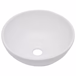vidaXL Bathroom Round Basin Ceramic with Wall Shelf Multi Colours Multi Sizes - black - Additional view 2