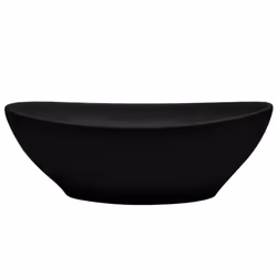 vidaXL Bathroom Round Basin Ceramic with Wall Shelf Multi Colours Multi Sizes - white and black, 40 cm oval-shaped basin - Additional view 5