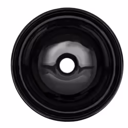 vidaXL Bathroom Round Basin Ceramic with Wall Shelf Multi Colours Multi Sizes - white and black - Additional view 4